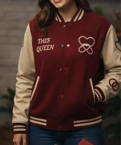 Valentine Matching Couple Varsity Jacket For Woman
