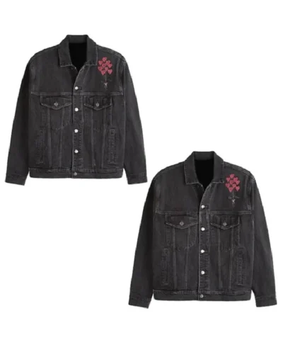 Valentines Day Couple Black Trucker Jackets