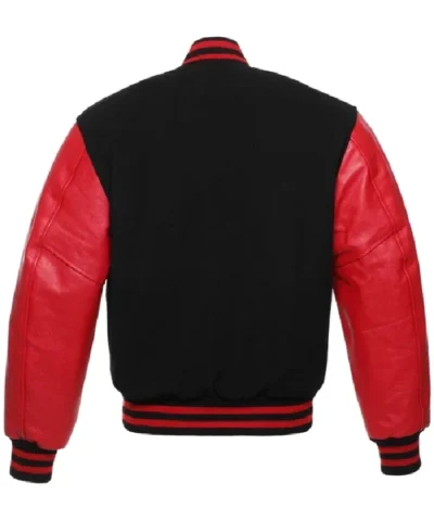 Valentines Day Couples Red and Black Varsity Jacket