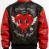 Cute Valentine`s Day Heart Leather Jacket