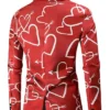 Valentines Day Hearts Printed Red Blazer