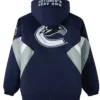 Vancouver Canucks OVO Half-Zip Hooded Blue Jacket
