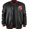 Varsity Bomber New Jersey Devils Leather Jacket