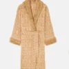 Versace Allover Fur Beige Robe