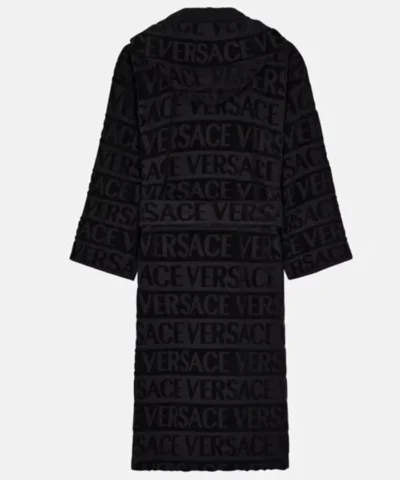 Versace Black Hooded Robe