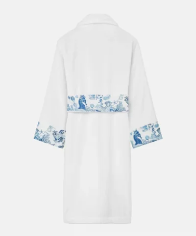 Coral Theatre Blue Printed Belt Versace Robe