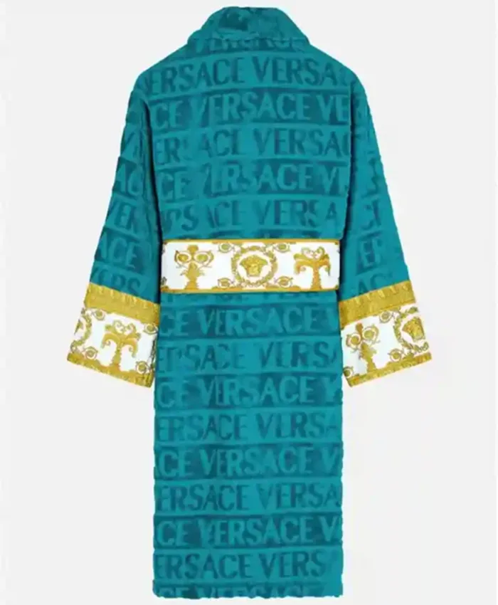 Shop Versace Green Bath Robe