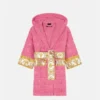 Versace Hooded Short Pink Robe