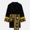 Versace Hooded Short Black Robe