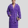 Versace Purple Hooded Robe