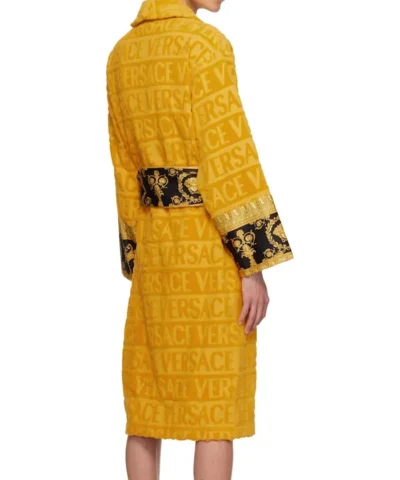 Yellow Unisex Versace Robe Bathrobe