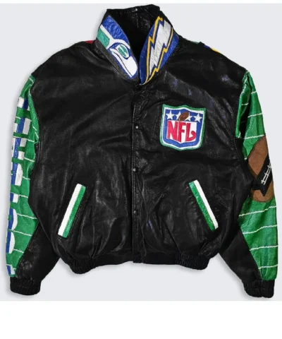 Vintage teams logo Leather Jacket
