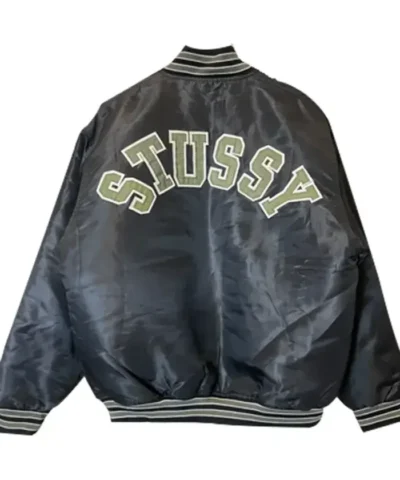 Vintage x Stussy Black Varsity Jacket