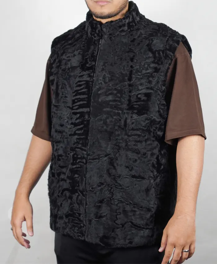 Persian Lamb Fur Winter Waistcoat Vest