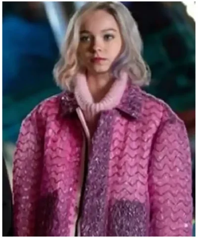 Wednesday 2022 Enid Sinclair Pink Bubble Wrap Jacket