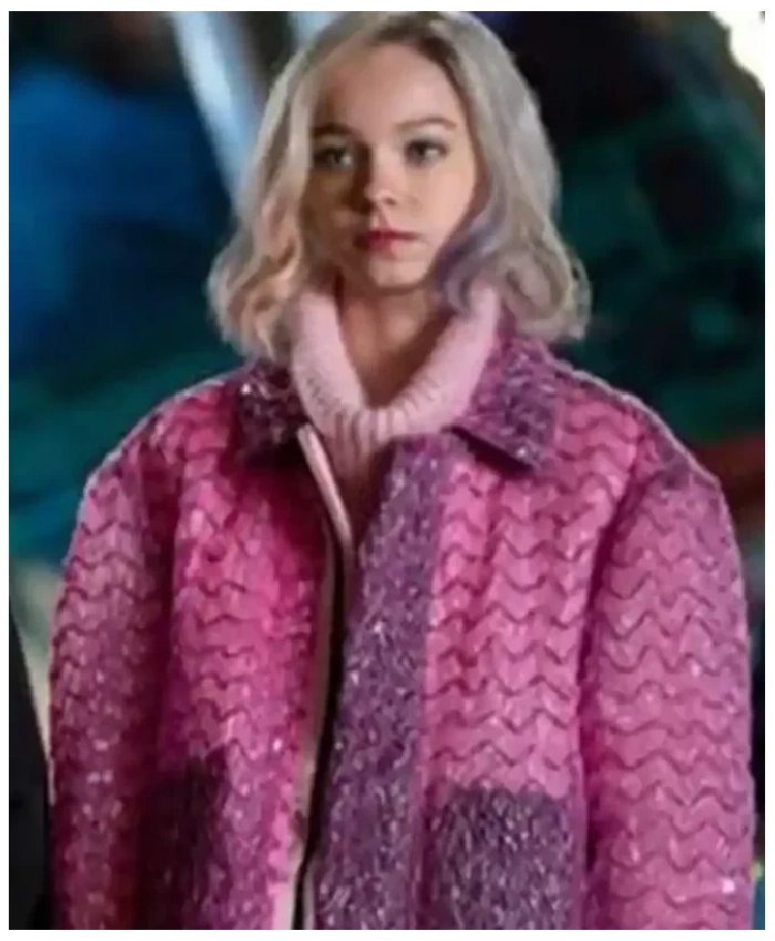 Wednesday 2022 Enid Sinclair Pink Bubble Wrap Jacket