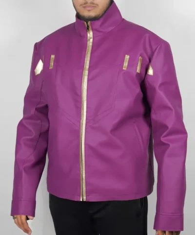 What If Star Lord Leather Purple Costume Jacket