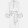 White Versace Belted Bath Robe