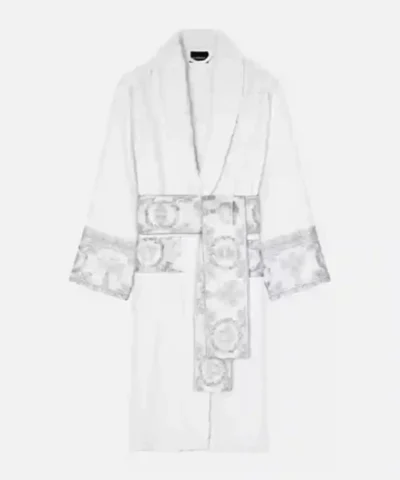 White Versace Belted Bath Robe