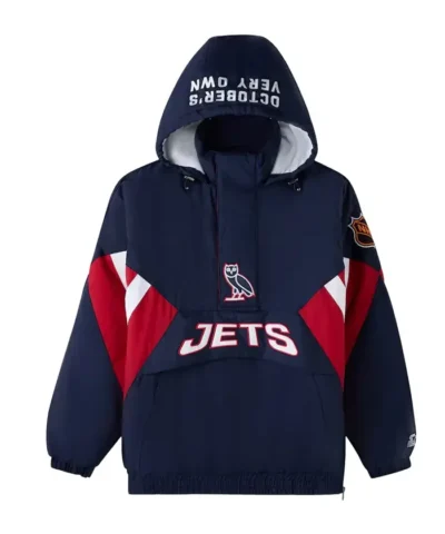 Winnipeg Jets OVO Navy Hooded Jacket