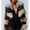 Wise Beyond The Gates 2026 Cropped Fur Jacket