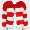 Womens Red and White Fox Fur Jacket