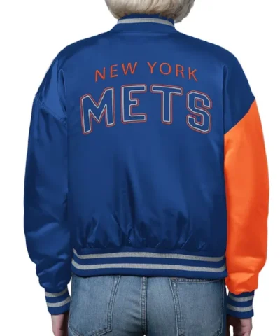 Alternative view of New York Mets Offside Royal and Orange Jacket
