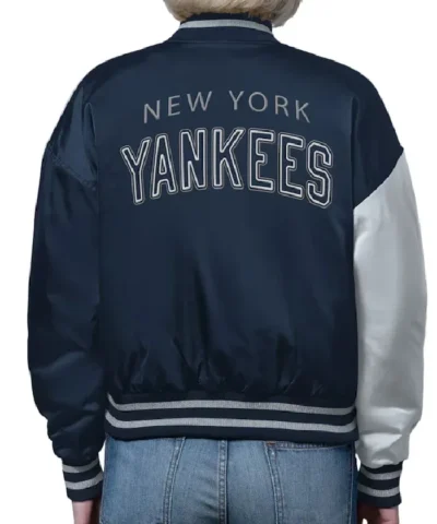 York Yankees Offside Navy and Gray Jacket