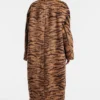 Zebra-Print Jacquard Coat