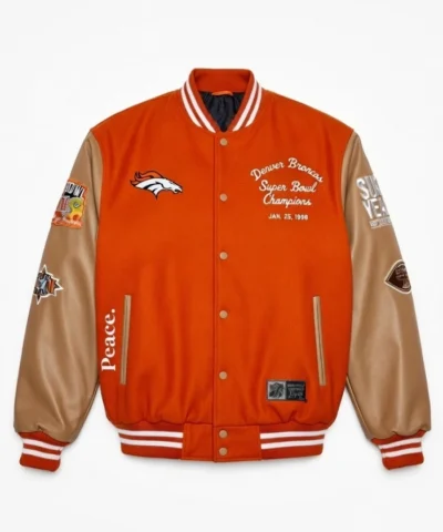 1998 Broncos vs Packers Super Bowl Varsity Jacket