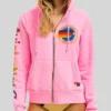2026 Austin Full-Zip Pink Hoodie