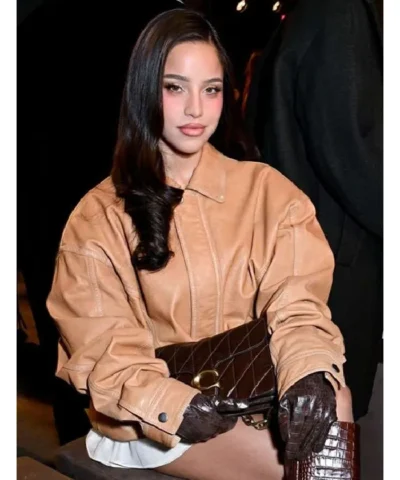 2026 Emilia Mernes Brown Leather Jacket