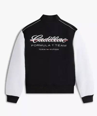 2026 Formula One Team Cadillac Unisex Black and White Bomber Varsity Jacket