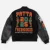 2026 From Ghetto To Backyard Patta x Joe Freshgoods Unisex Black Wool Varsity Jacket