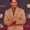 2026 Red Carpet Maluma Cropped Beige Blazer