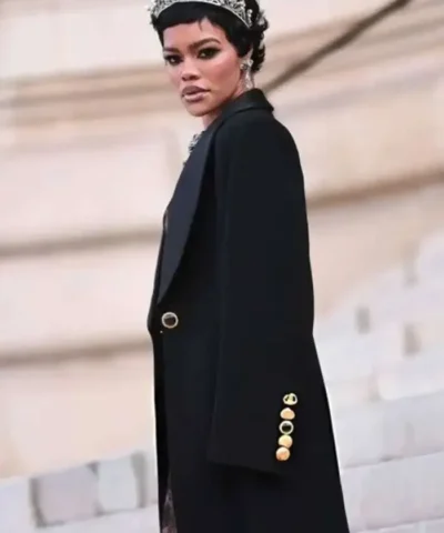 2026 Teyana Taylor Black Coat