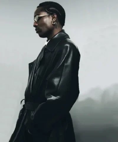 ASAP Rocky 2026 Campaign Black Leather Coat