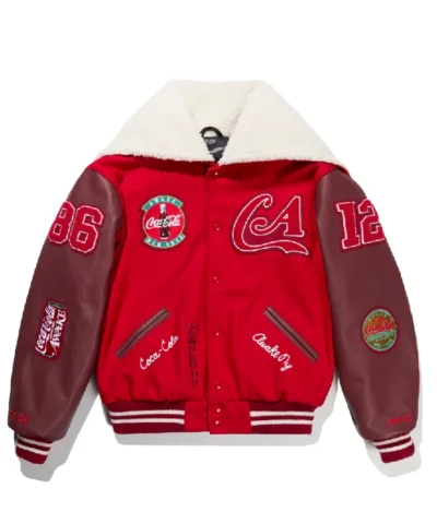 AWAKE NY x Coca-Cola Fleece Varsity Jacket