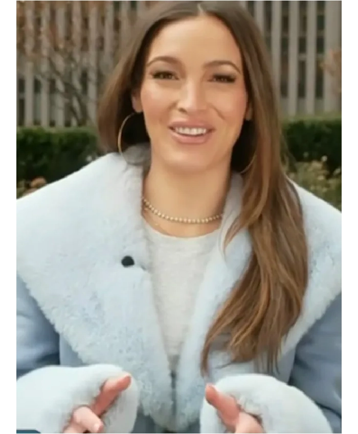 Access Hollywood 2026 Emily Orozco Blue Fur Coat