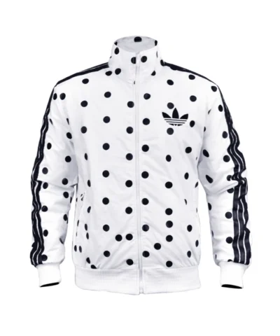 Adidas Polka Dot White Jacket Front