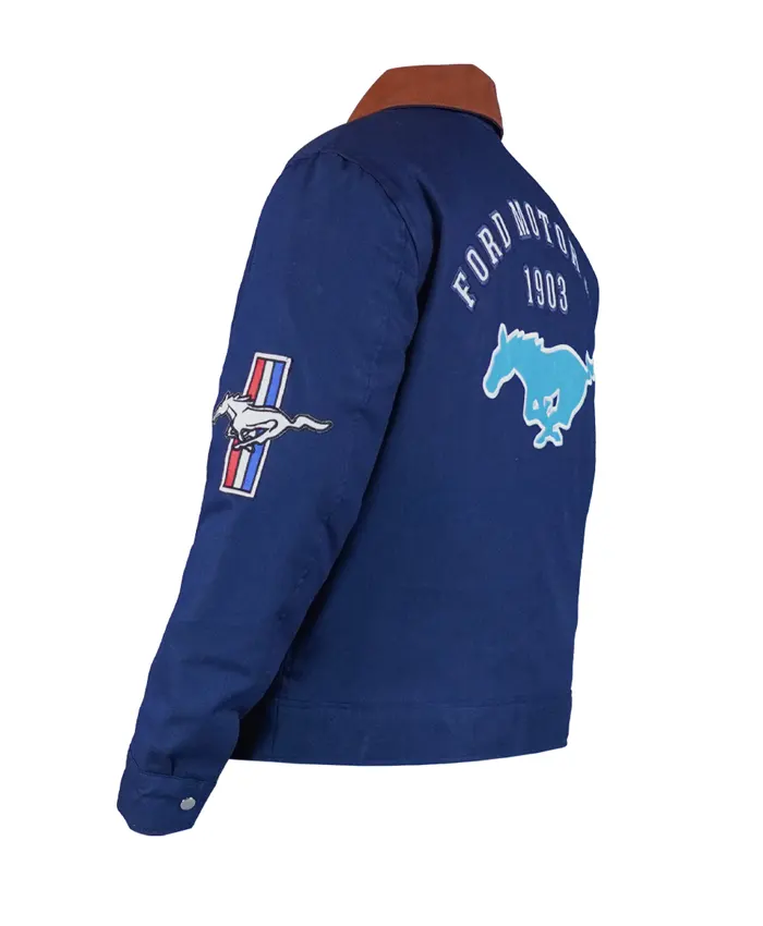 Aeropostale Ford Mustang Motor Co. Twill Blue Jacket