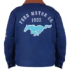 Aeropostale Ford Mustang Motor Co. Twill Blue Zip-Up Jacket For Men Women