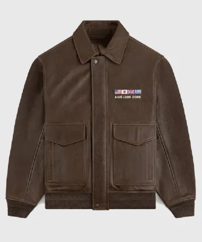Aime Leon Dore World’s Borough Leather Flight Jacket