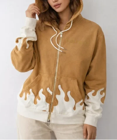 Alchemist Ling Flame Zip Brown Hoodie Buy Now