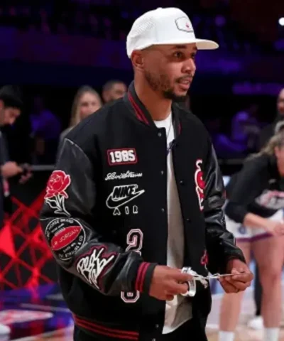 All-Star Celebrity Game Mookie Betts Black Varsity Jacket