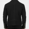 Armand Mocha Black Suede Leather Biker Jacket