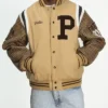 Athletic Houndstooth Varsity Jacket