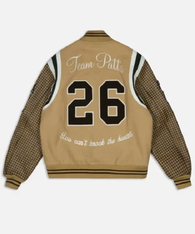 Athletic Houndstooth Varsity Jacket