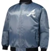 Atlanta Braves Charcoal Big & Tall Full-Zip Bomber Jacket
