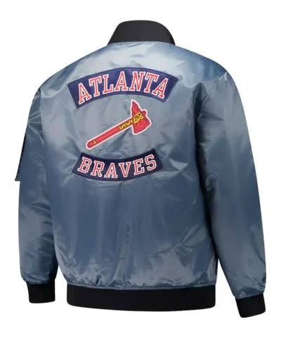 Atlanta Braves Big and Tall Full-Zip Bomber Jacket
